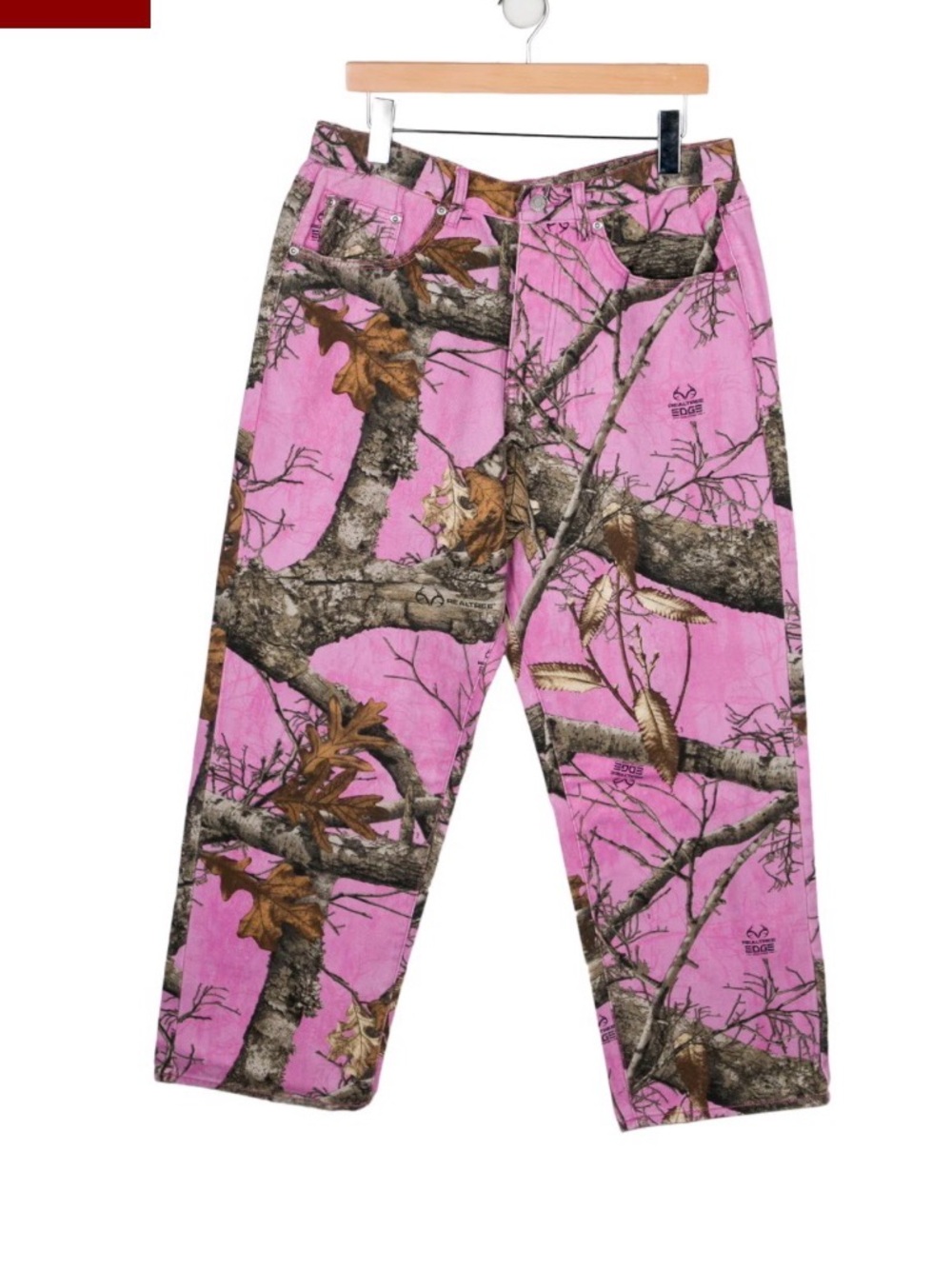 Realtree Pink Camo Pants Wide Leg Barrel jeans Women's Size 28 ( Stussy )